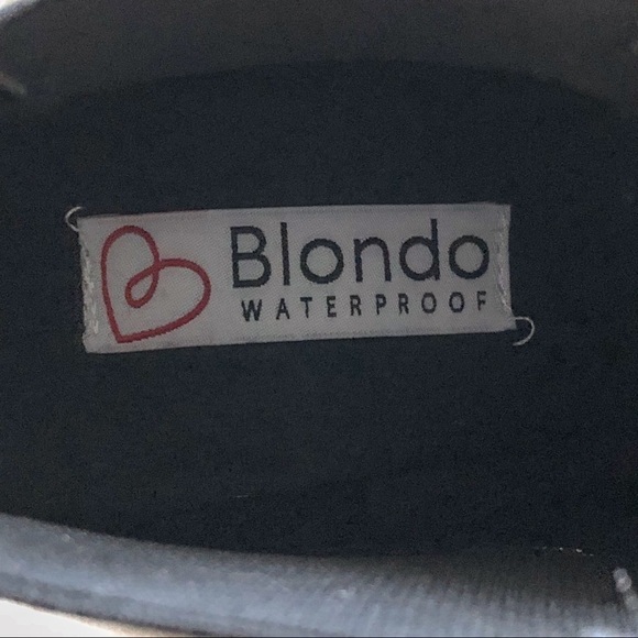 Blondo Emelia Snakeskin Print Waterproof Leather Ankle Boots Black White Size 8 - Picture 10 of 12